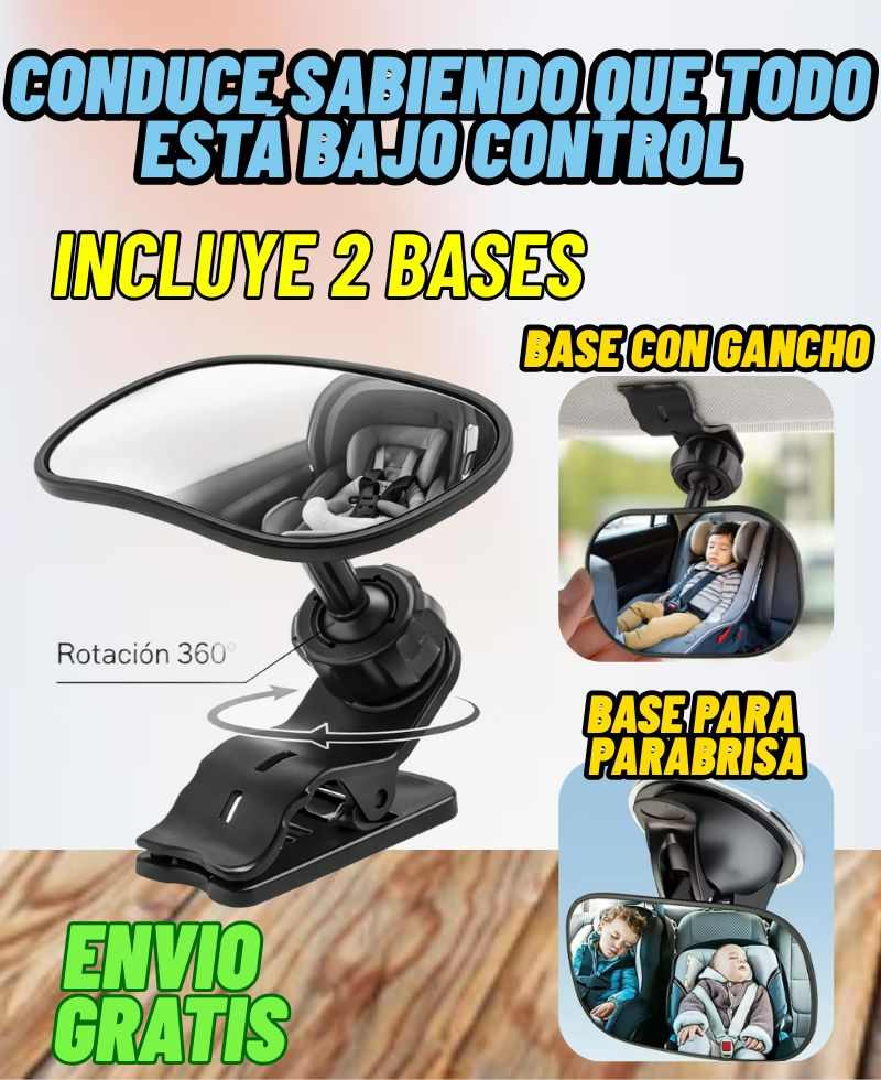 Espejo retrovisor para bebe