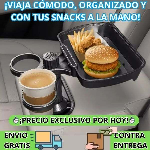 Porta Vaso con Bandeja para Auto